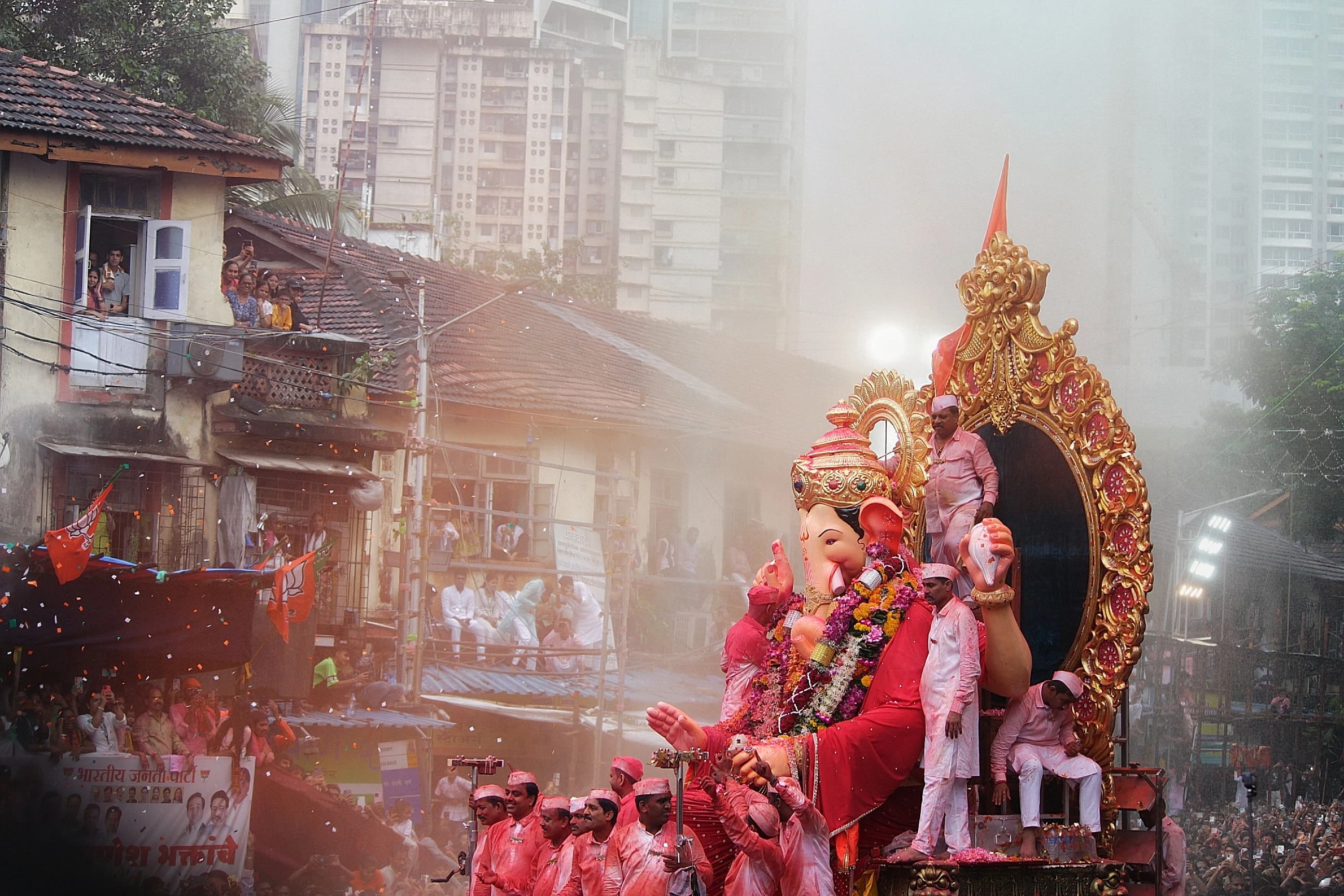 Visarjan of Lalbaug Cha Raja procession in Mumbai